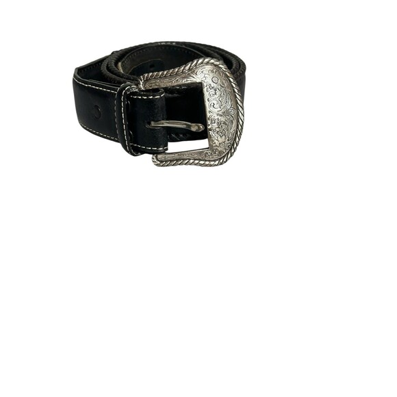 Nocona Men's Black Studded Western Belt Size 44 - Picture 1 of 7